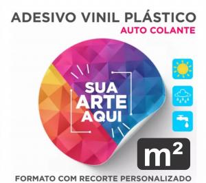 ADESIVO COM RECORTE ESPECIAL POR m² VINIL ADESIVO Personalizado 4x0 - Colorido Frente Brilho/Fosco/Transparente Recorte eletrônico 