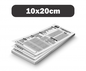 BLOCO 10x20cm Sulfite 75g 10x20cm 4x0 (frente colorido e verso branco  Refile e cola 