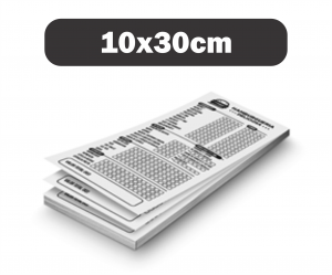 BLOCO 10x30cm Sulfite 75g 10x30cm 4x0 (frente colorido e verso branco  Refile e cola 