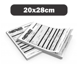 BLOCO 20x28cm Sulfite 75g 20x28cm 4x0 (frente colorido e verso branco  Refile e cola 