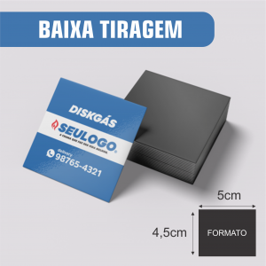 IMÃ DE GELADEIRA - BAIXA TIRAGEM COUCHE 300G + MANTA MAGNÉTICA 0,3mm 5x4,5cm 4x0 - Colorido Frente LAMINAÇÃO BRILHO CORTE RETO 